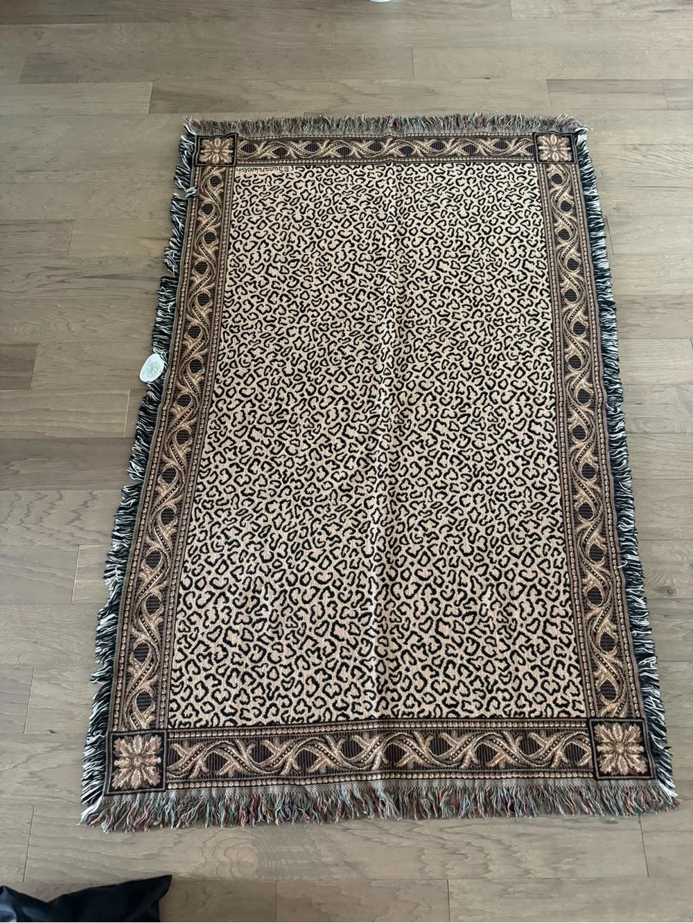 NWT leopard throw blanket